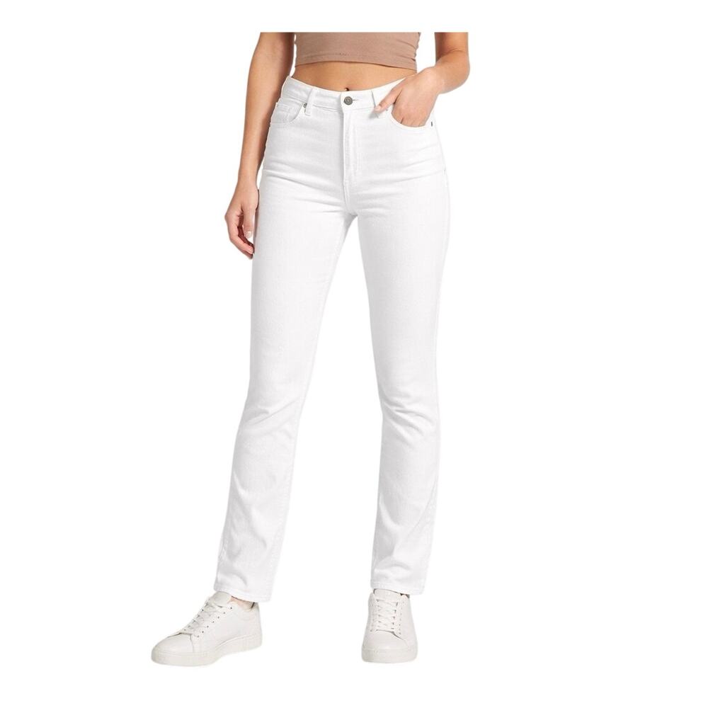 Hollister High Rise White Jean Legging Skinny Stretch Jeans 7R 28x28
